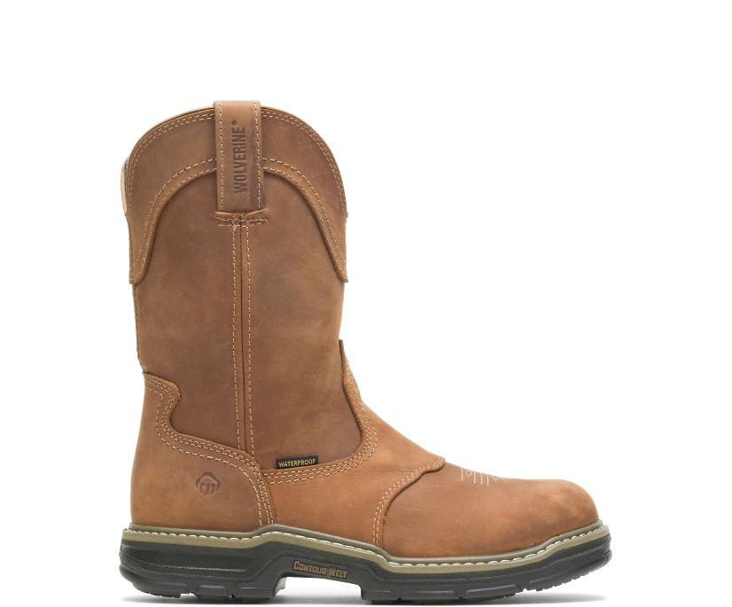 Bottes de Travail Wolverine Anthem Western Wellington Steel-Toe Homme - Marron (OFM257839)